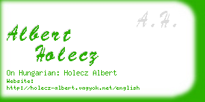 albert holecz business card